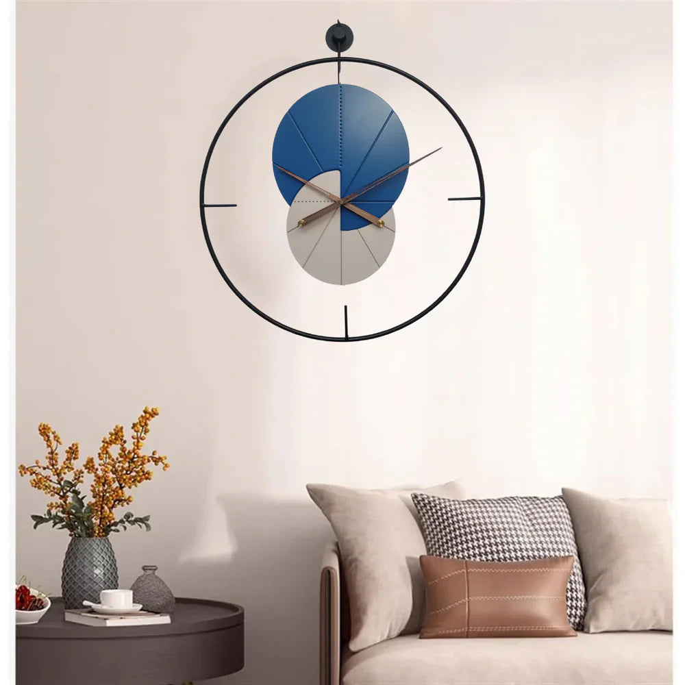 Luxury Round Blue and White Limited Edition Wall Clock (size 24 Inch)