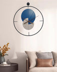 Luxury Round Blue and White Limited Edition Wall Clock (size 24 Inch)