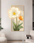 Modern Led Wall Flower Painting, Beautiful Living Room Painting (Size:- 2*4 feet)