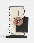 New Simple Desk Clock - Creative Record Shape Design Wooden Silent Art Desk Clocks for Living Room Bedroom Kitchen Office Table Décor