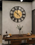 Metal Wall Clock for Living Room Decor (size 50*50)cm