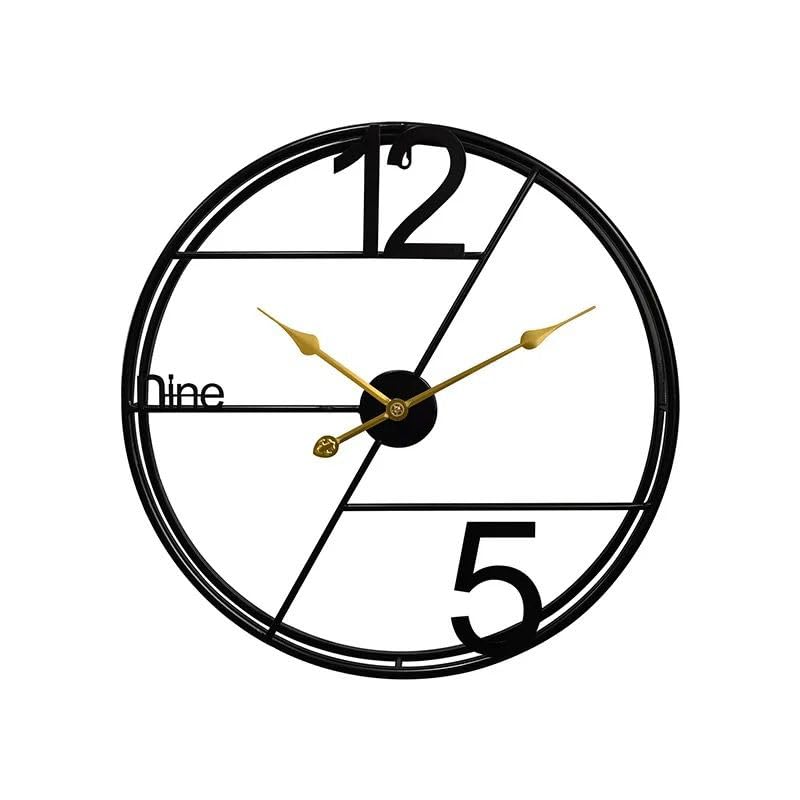 24inch Metal Wall Clock Decorative Iron Metal Hanging Wall Clock - Shreya home decor