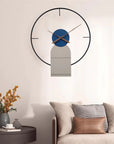 Silent Metal Wall Clock (size 24 Inch)