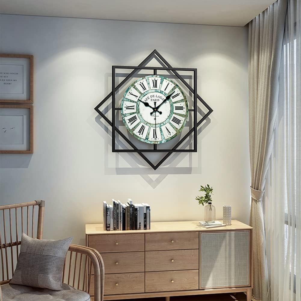 Metal Wall Clock for Living Room Decor ((size 51*51)CM