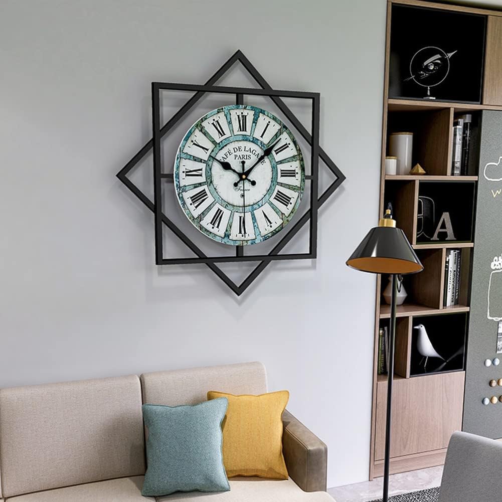 Metal Wall Clock for Living Room Decor ((size 51*51)CM