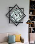 Metal Wall Clock for Living Room Decor ((size 51*51)CM