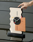 New Simple Desk Clock - Creative Record Shape Design Wooden Silent Art Desk Clocks for Living Room Bedroom Kitchen Office Table Décor
