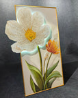 Modern Led Wall Flower Painting, Beautiful Living Room Painting (Size:- 2*4 feet)