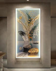 LED Lighting Crystal Porcelain Decoration Painting Remote Control Wall Art Hanging Painting (24×48 inch) - Shreya home decor