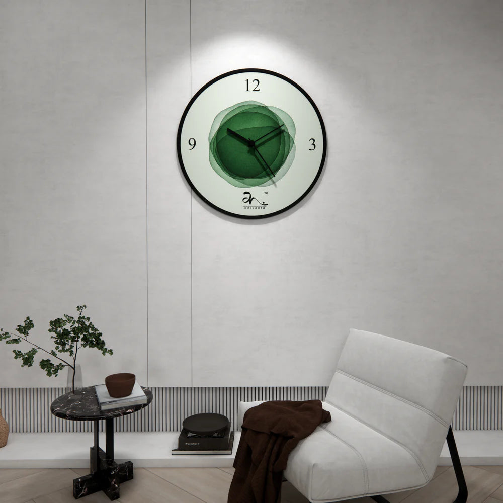 CIRCLES OF PROSPERITY WALL CLOCK ART