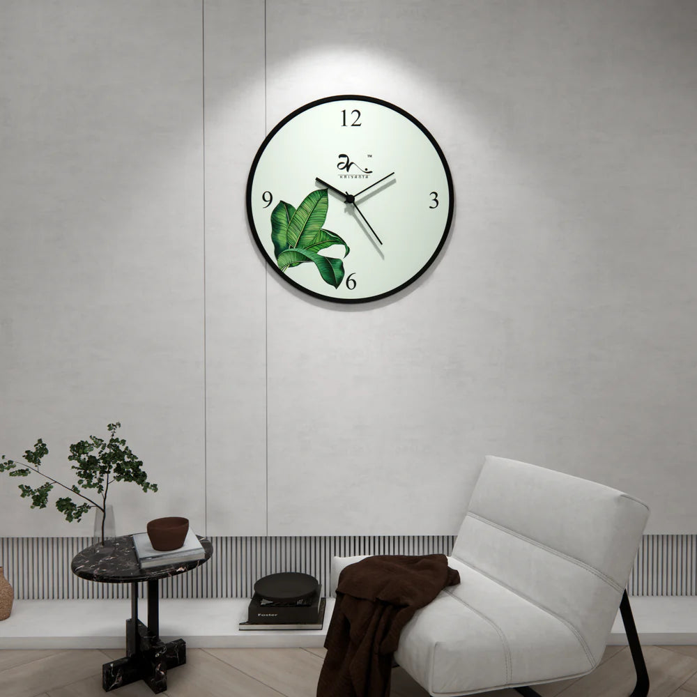 DANCING LEAVES WALL CLOCK ART
