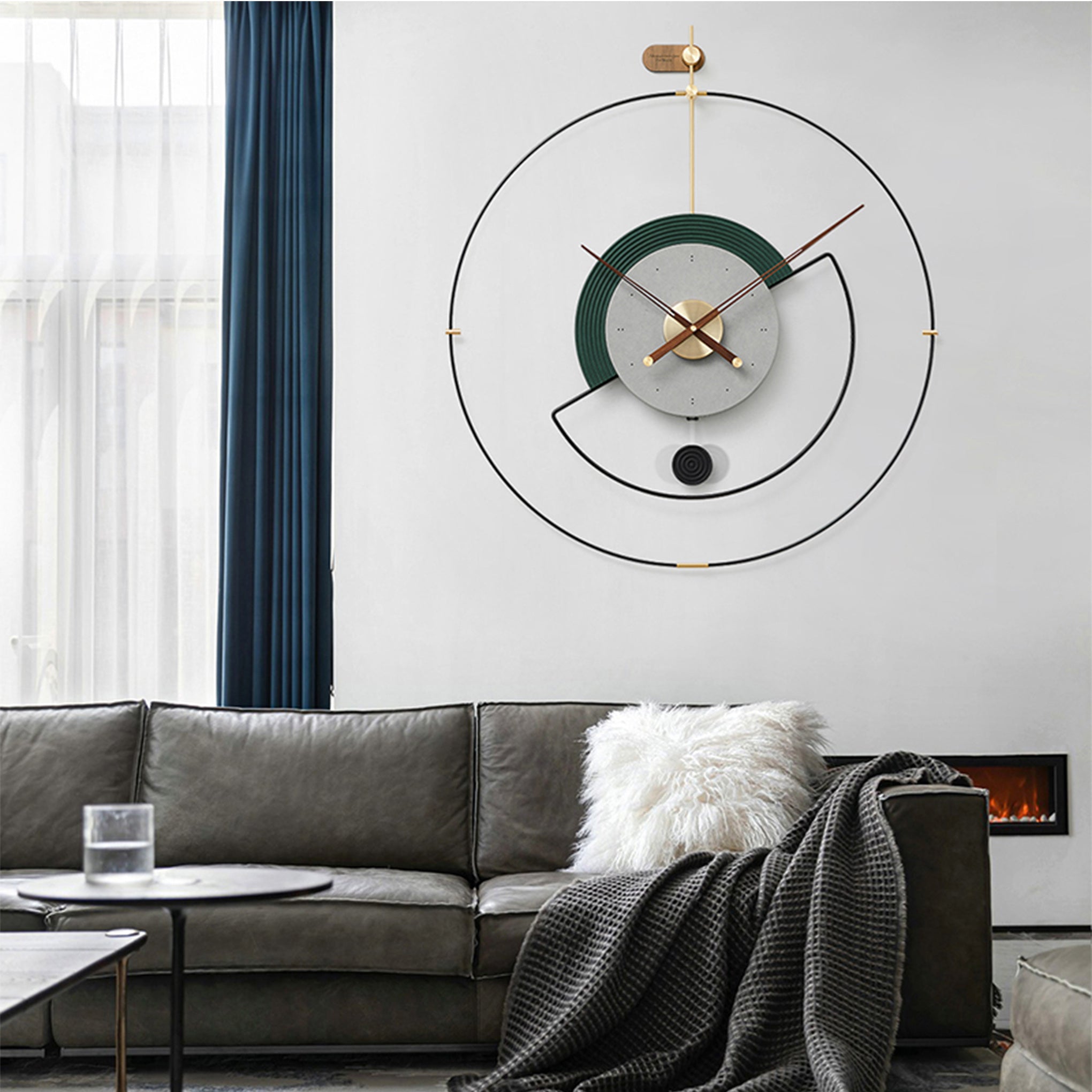 Cosmic Luxe Wall Clock in The Celestial Creation Size:- 32*36 Inch