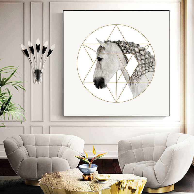 Animals Horse Head Modular Pictures Wall Print Pictures for Living Room - Shreya home decor