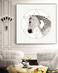 Animals Horse Head Modular Pictures Wall Print Pictures for Living Room - Shreya home decor