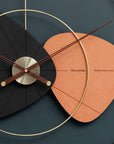 Copper Eco-board Modern Big Wall Clocks Simple Home Decoration Elegance Quartz Clock Walnut Hands for living room Art