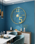 Metal Wall Clock for Living Room 24 Inch - Shreya home decor