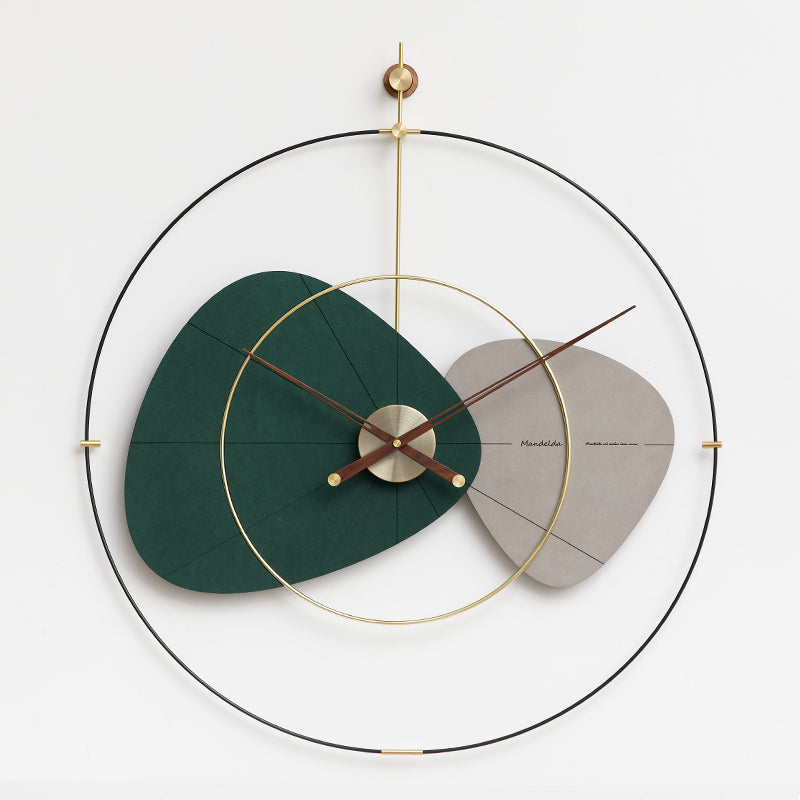 Copper Eco-board Modern Big Wall Clocks Simple Home Decoration Elegance Quartz Clock Walnut Hands for living room Art