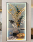 LED Lighting Crystal Porcelain Decoration Painting Remote Control Wall Art Hanging Painting (24×48 inch) - Shreya home decor