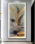 LED Lighting Crystal Porcelain Decoration Painting Remote Control Wall Art Hanging Painting (24×48 inch) - Shreya home decor