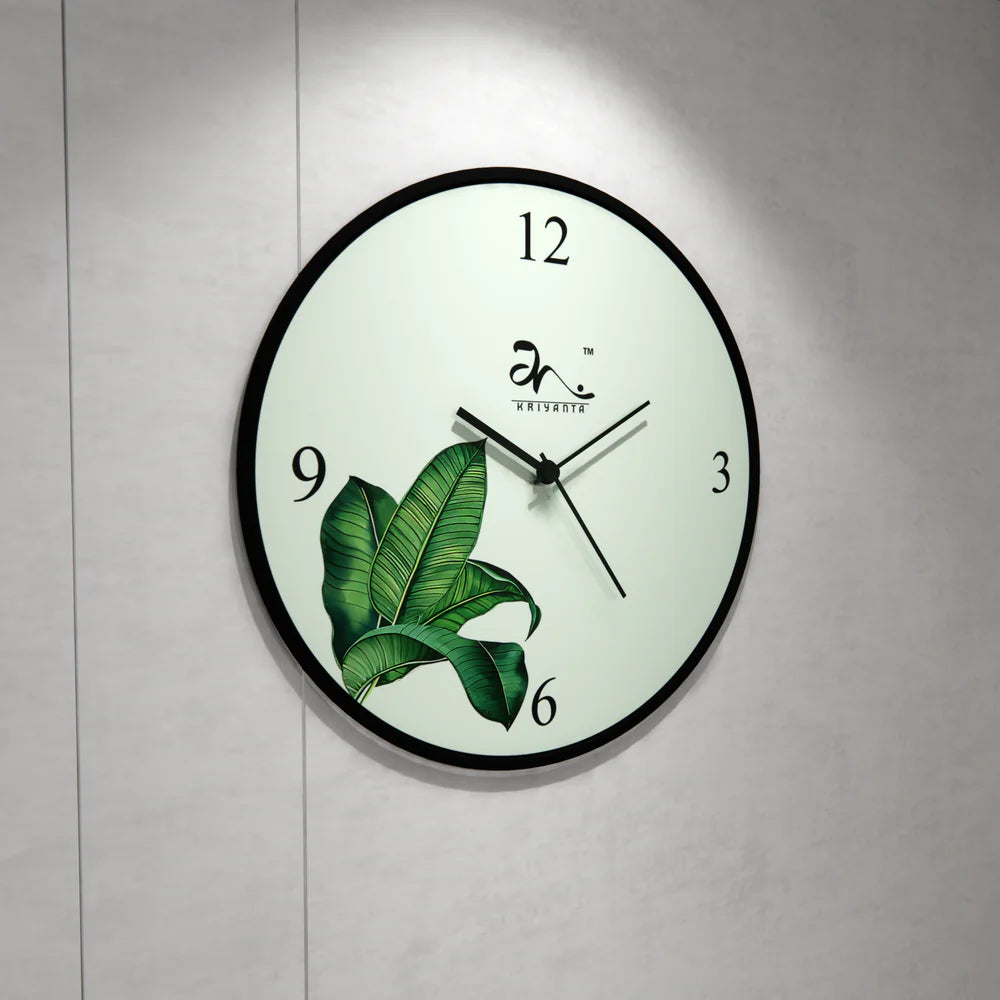 DANCING LEAVES WALL CLOCK ART