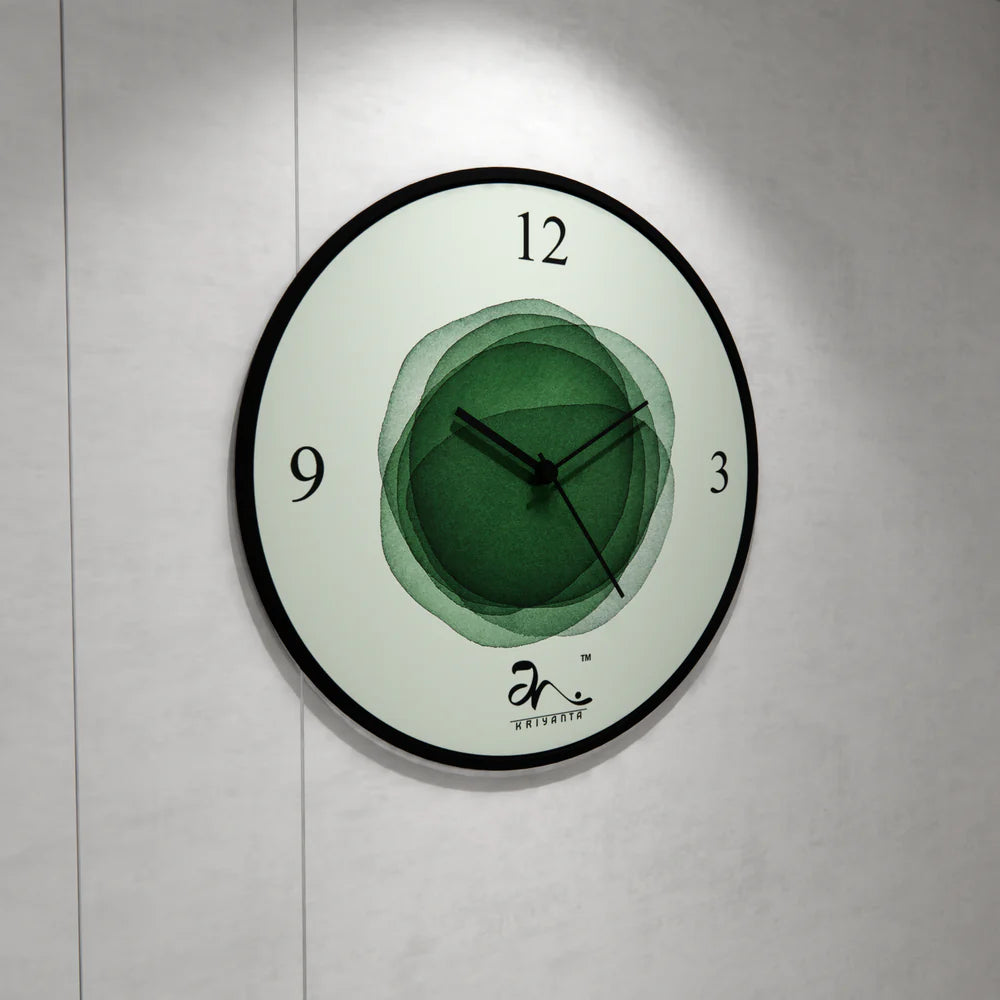 CIRCLES OF PROSPERITY WALL CLOCK ART