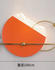 LED Modern Orange Wall Art With Sitting Couple