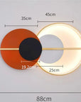 LED Modern Round Wall Art Light - Warm White