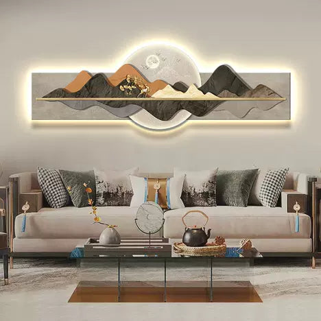 Modern light luxury high-end living room decorative painting sofa background wall hanging - Shreya home decor