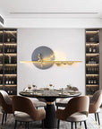 LED Modern Metal Wall Art With Sitting Man