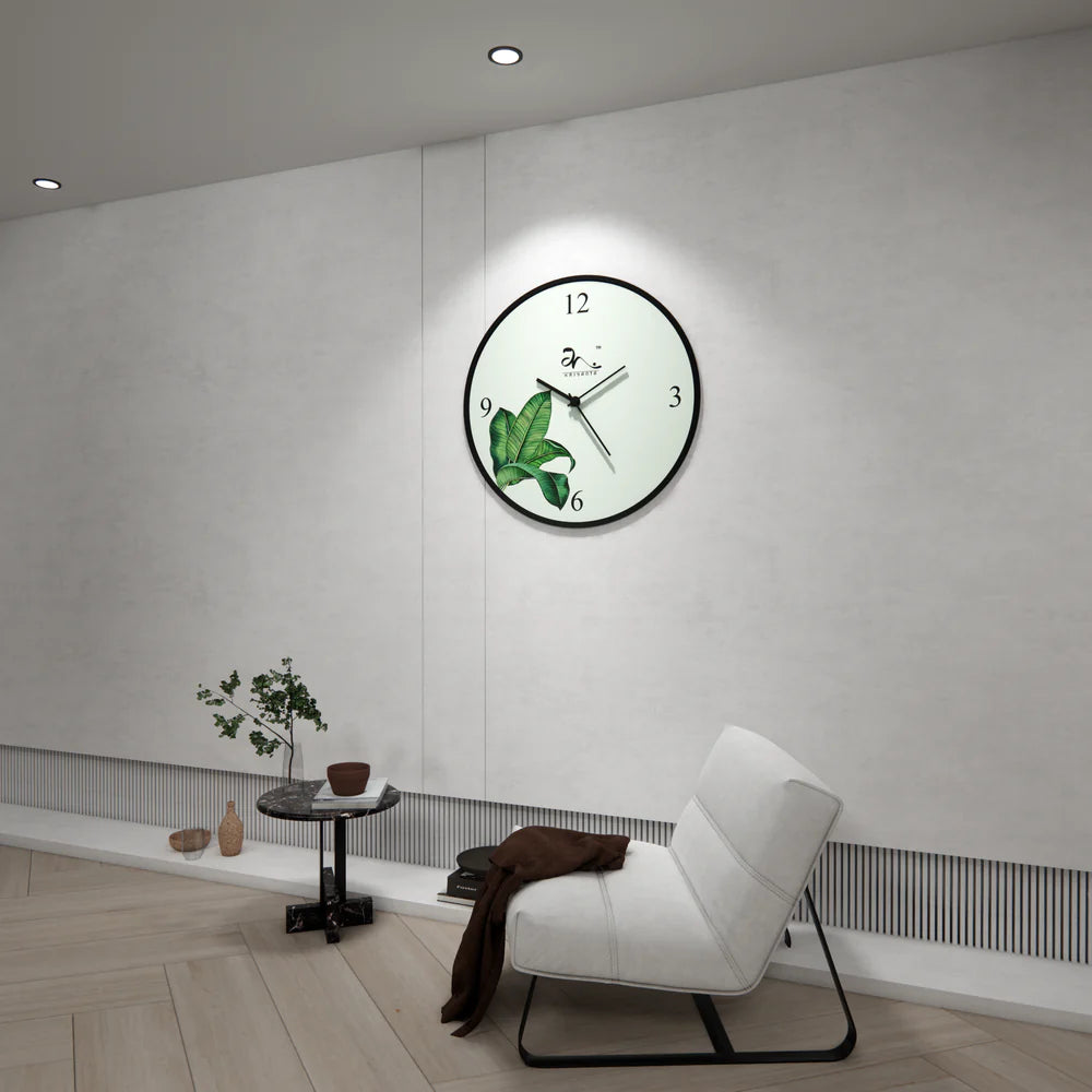 DANCING LEAVES WALL CLOCK ART