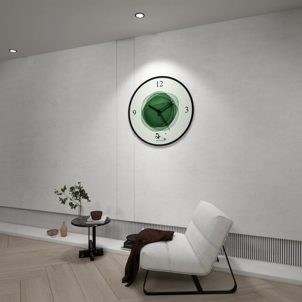 CIRCLES OF PROSPERITY WALL CLOCK ART