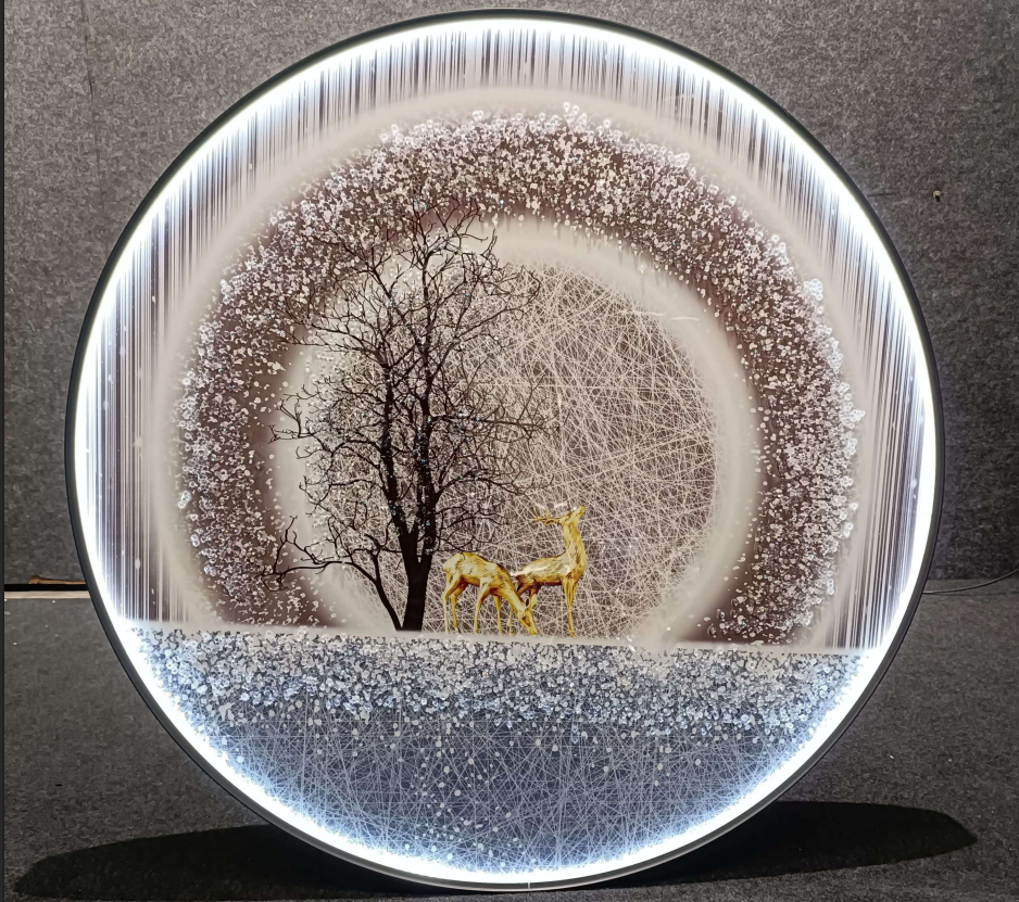Round LED Crystal Painting for Home Decor size-32inch (dia)+led