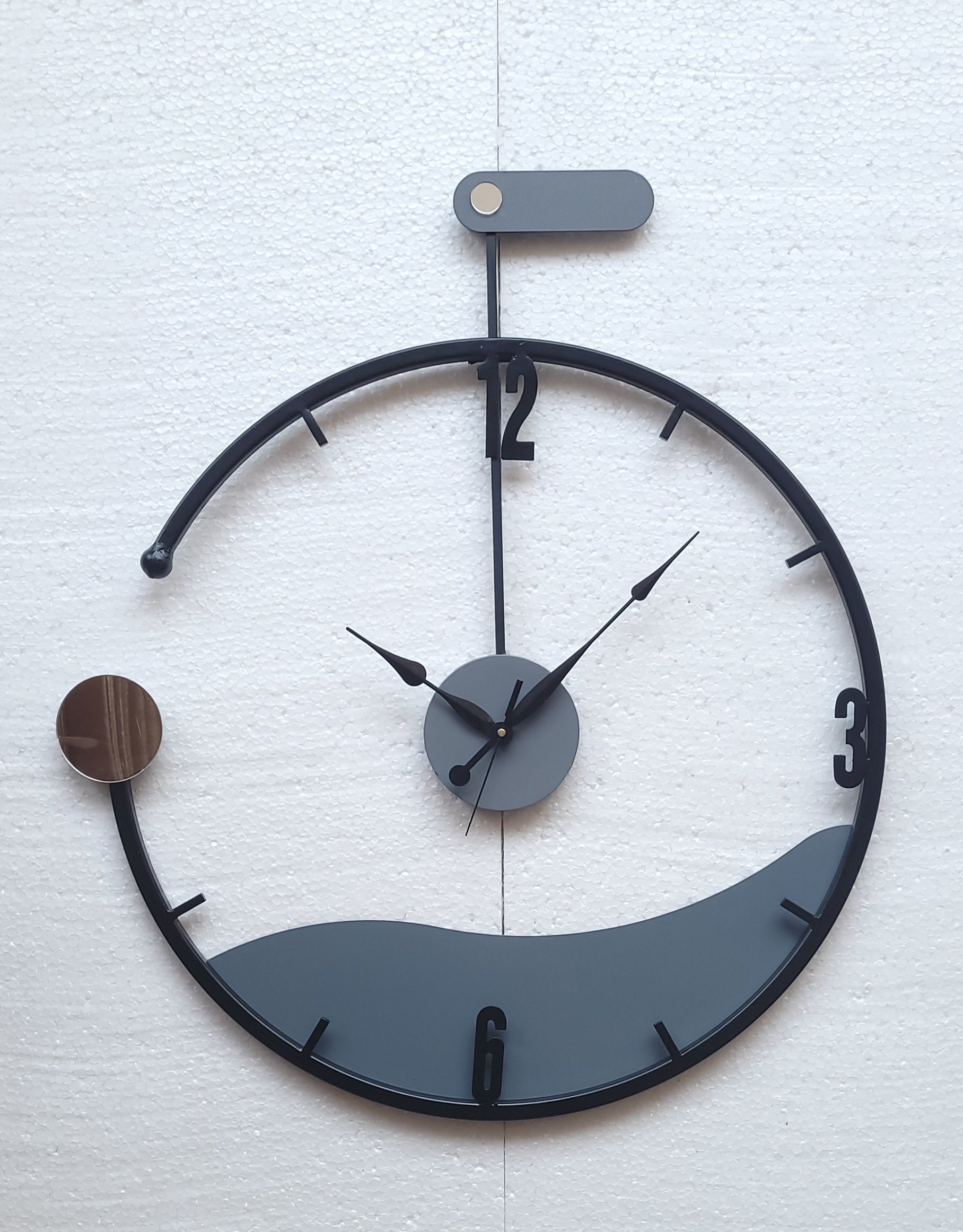 Rustic Farmhouse Double Ring Metal Wall Clock - Ticking Analog Wall Clock for Living Room, Office, and Bedroom - Shreya home decor