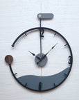Rustic Farmhouse Double Ring Metal Wall Clock - Ticking Analog Wall Clock for Living Room, Office, and Bedroom - Shreya home decor