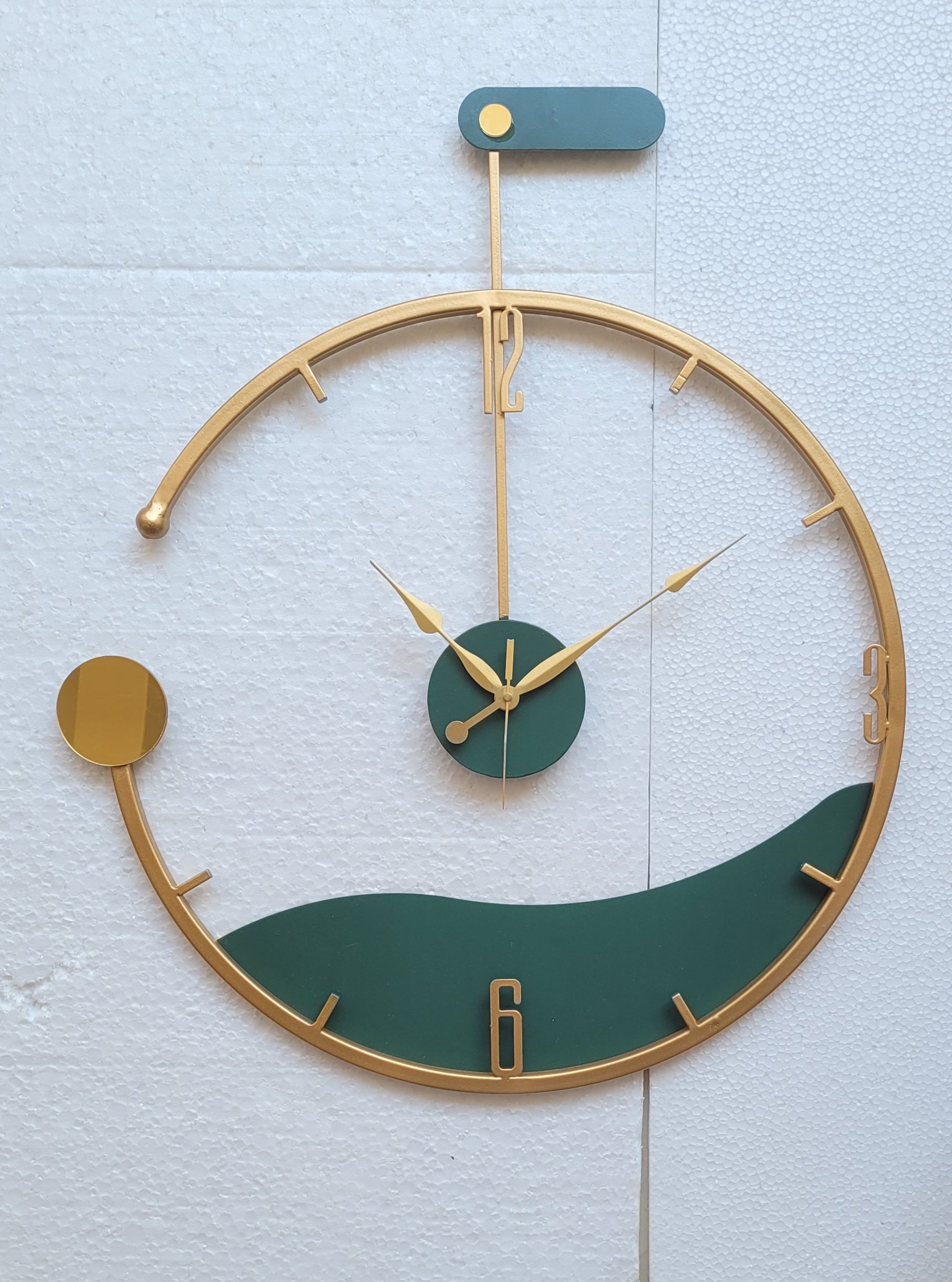 Rustic Farmhouse Double Ring Metal Wall Clock - Ticking Analog Wall Clock for Living Room, Office, and Bedroom - Shreya home decor