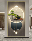 Large Crystal Porcelain Painting Operating With Remote Luxury Wall Art Diamond LED Painting (24×48 inch) - Shreya home decor