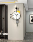 Large Wall Clock Non-Ticking Silent, Modern Metal Big Decorative Wall Clock - Shreya home decor
