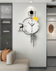Large Wall Clock Non-Ticking Silent, Modern Metal Big Decorative Wall Clock - Shreya home decor