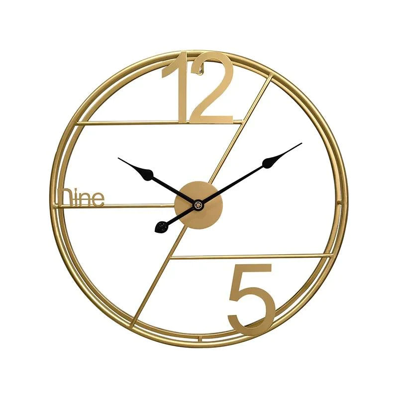 Gold Metal Wall Clock | For Home - Shreya home decor