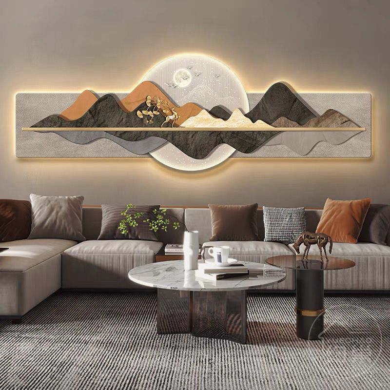 Modern light luxury high-end living room decorative painting sofa background wall hanging - Shreya home decor