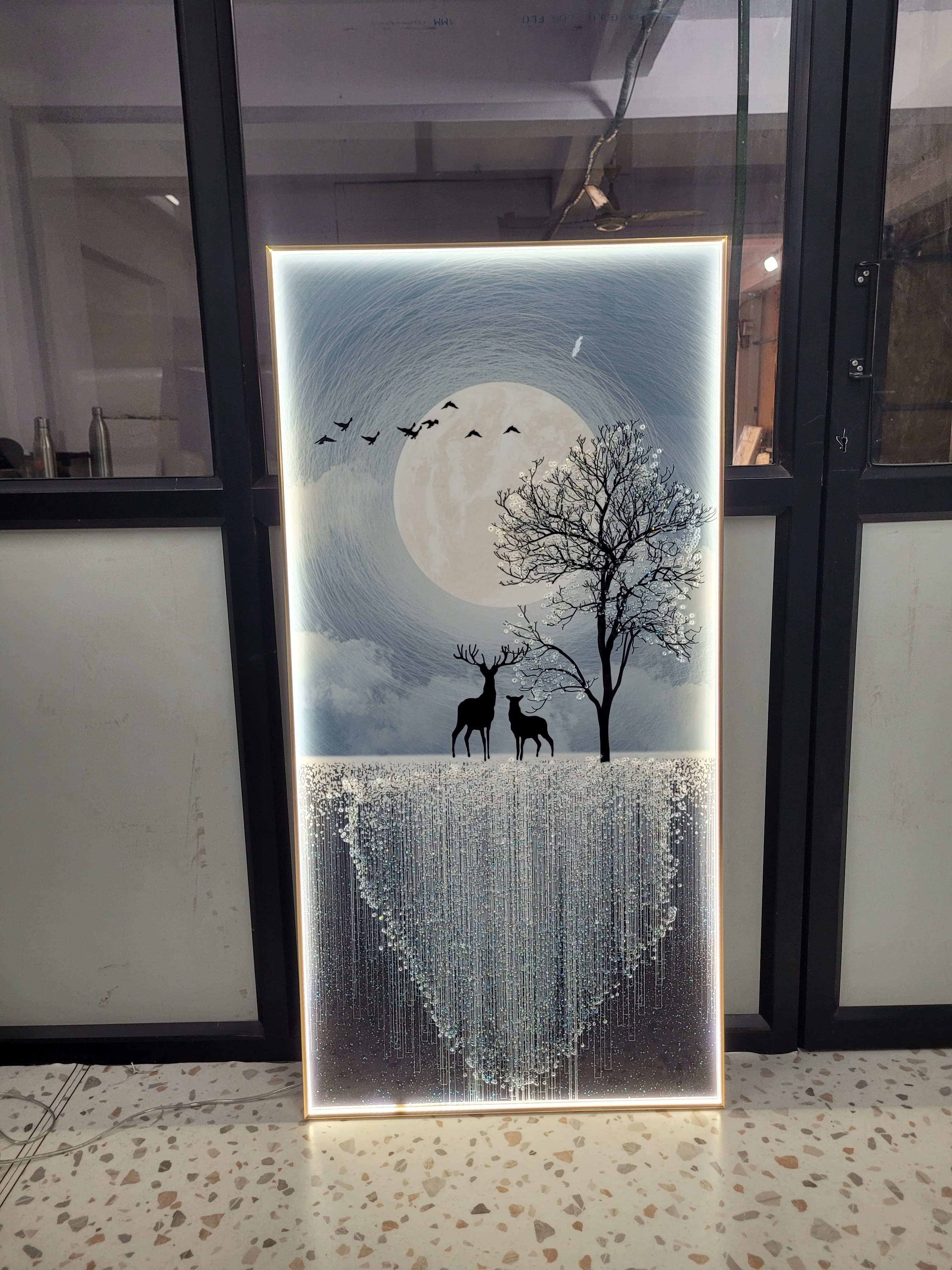Wall Decor Decorative crystal led Paintings for Wall 24×48 inch