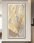 Luminous Blossom Leather Wall Painting