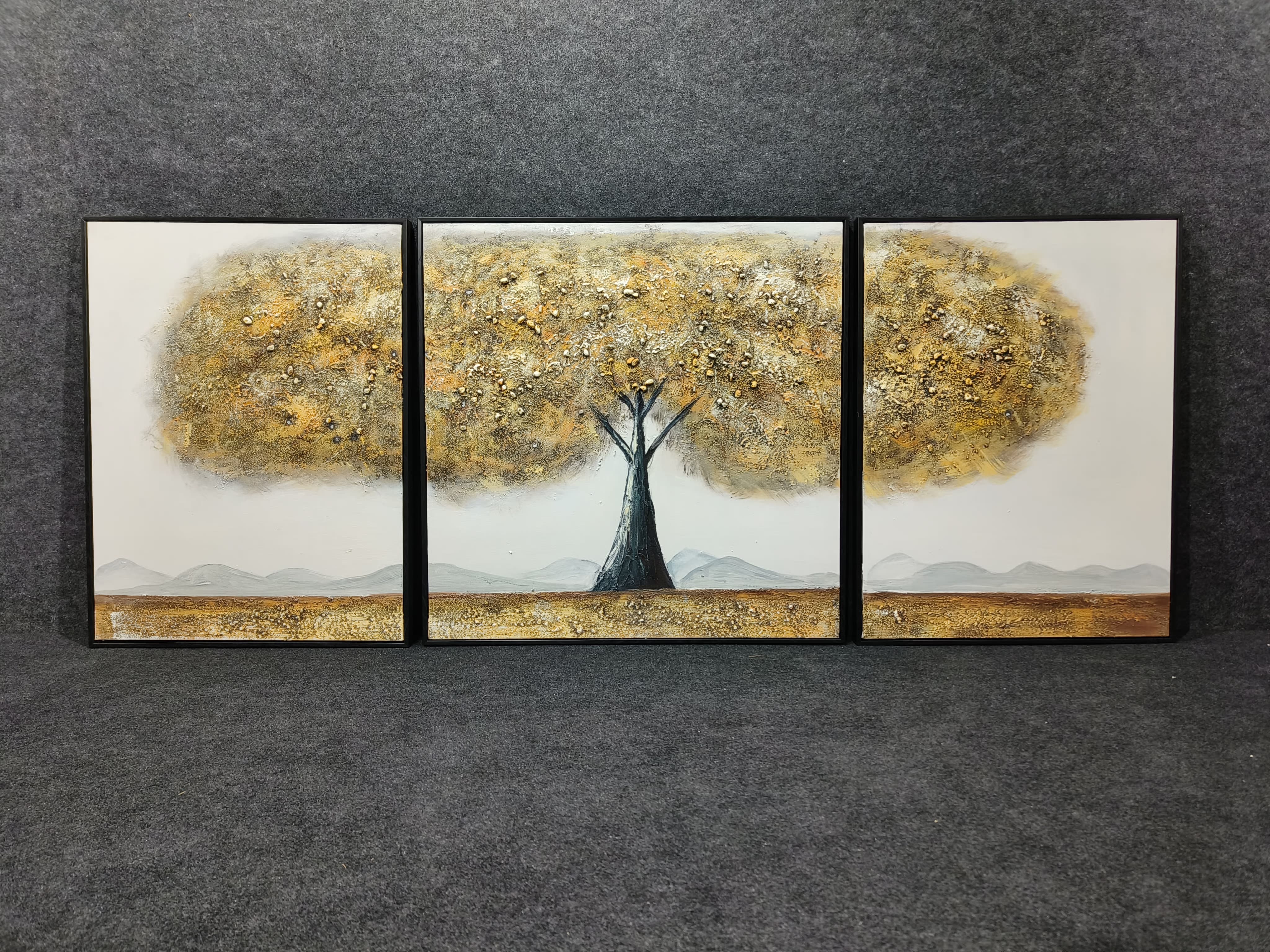 Handmade Painting Of Golden Tree For Home Decor 60*80,80*80