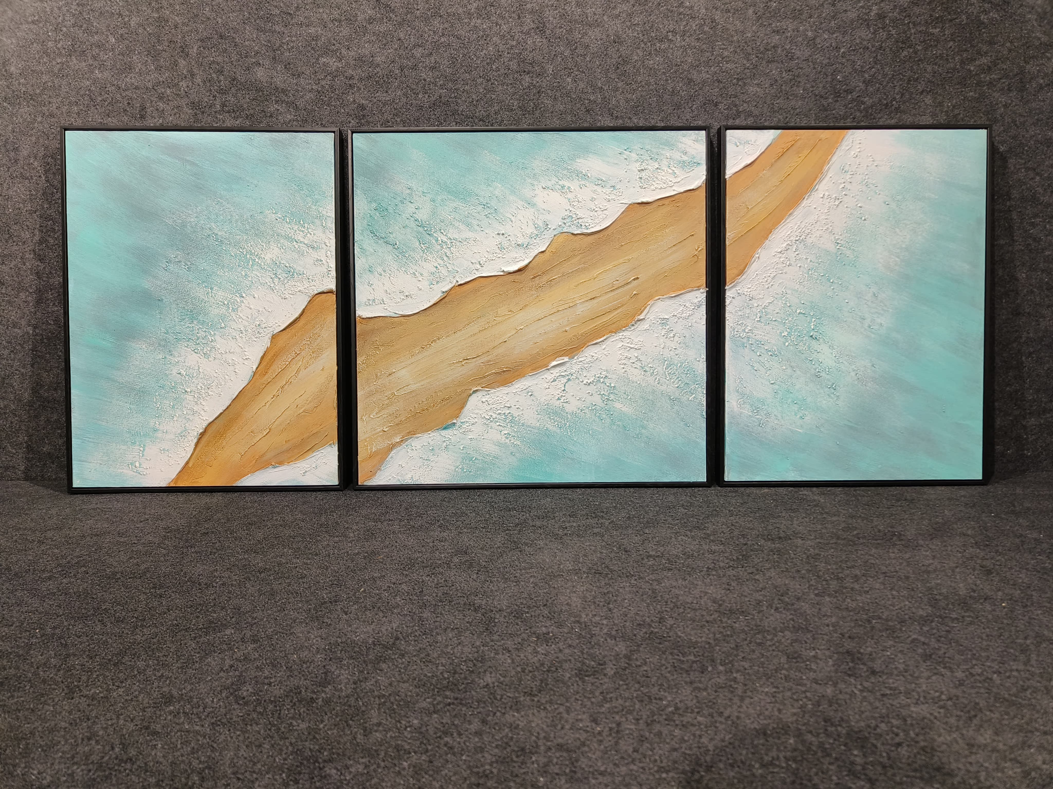 Set Of 3 Handmade Painting For Home Decor 60*80,80*80