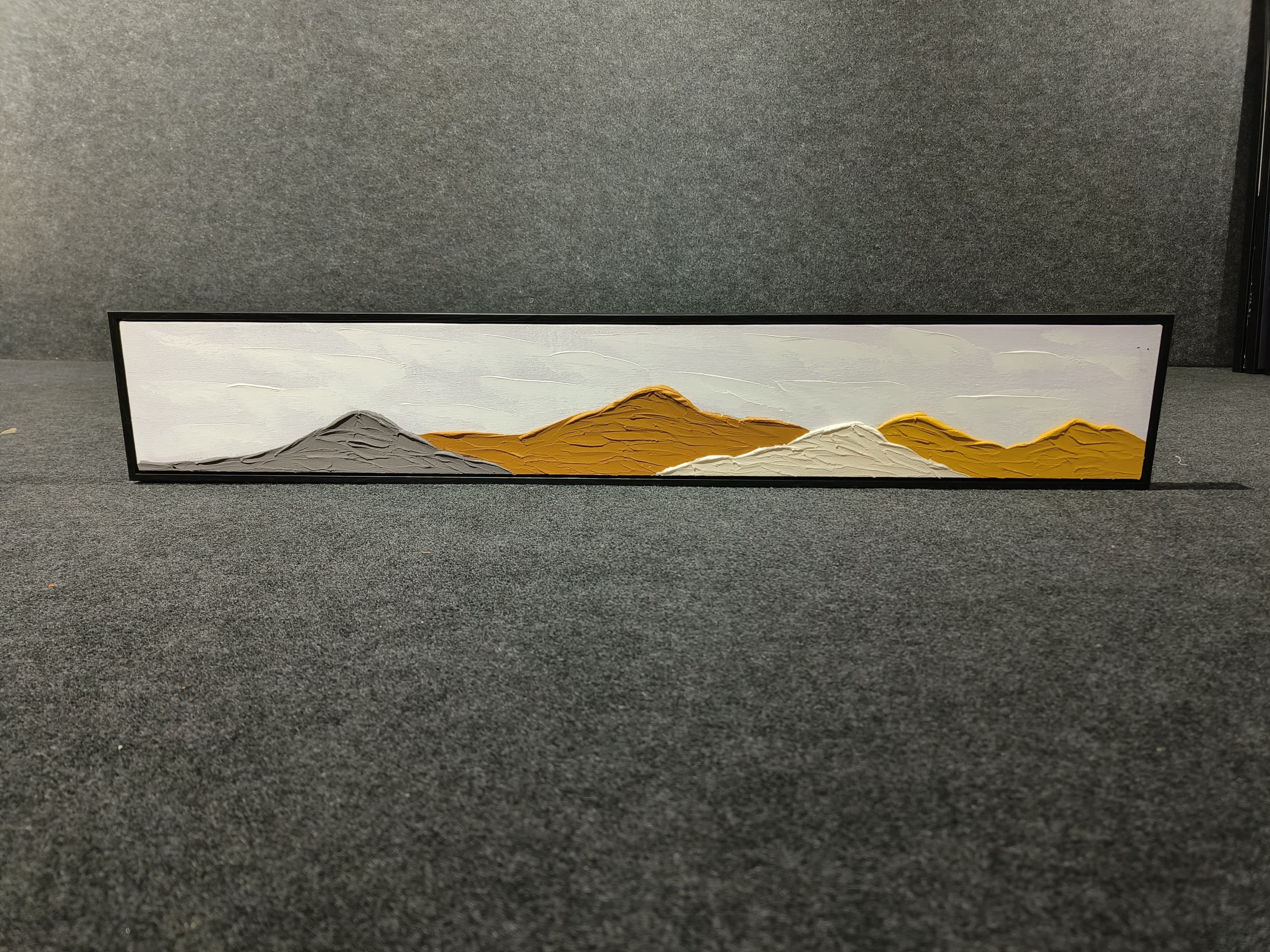 Large 3D Mountains Wall Art Abstract Landscape Handmade Painting 120*20 cm