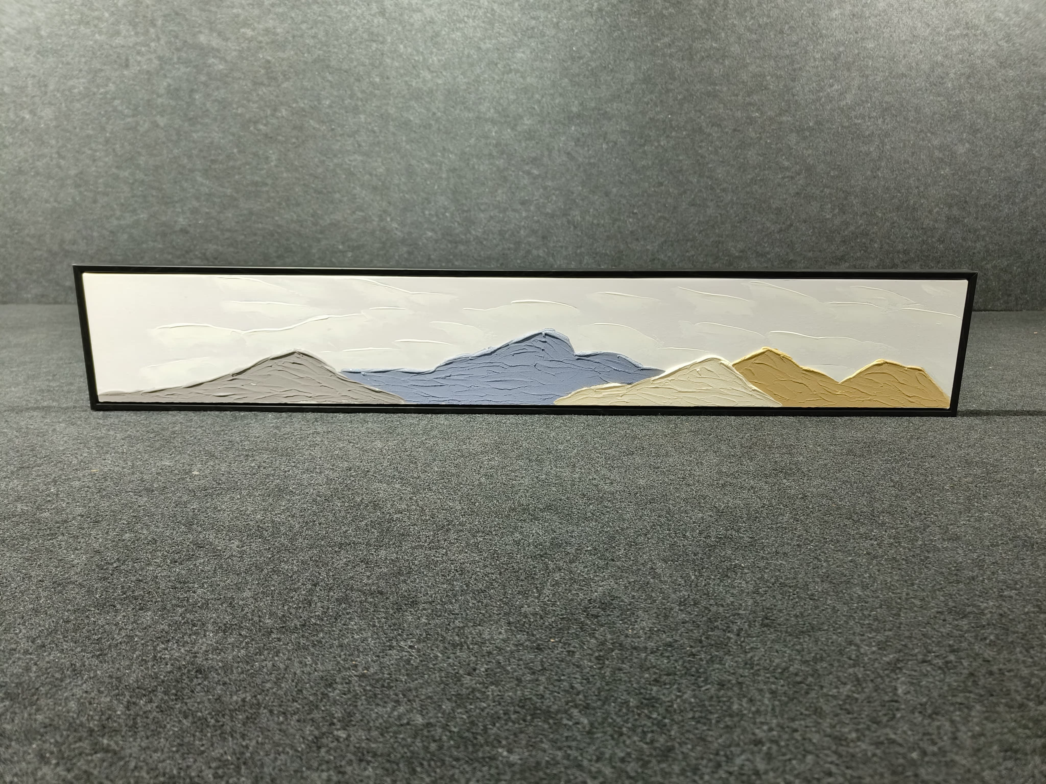 Large 3D Mountains Wall Art Abstract Landscape Handmade Painting 120*20 cm