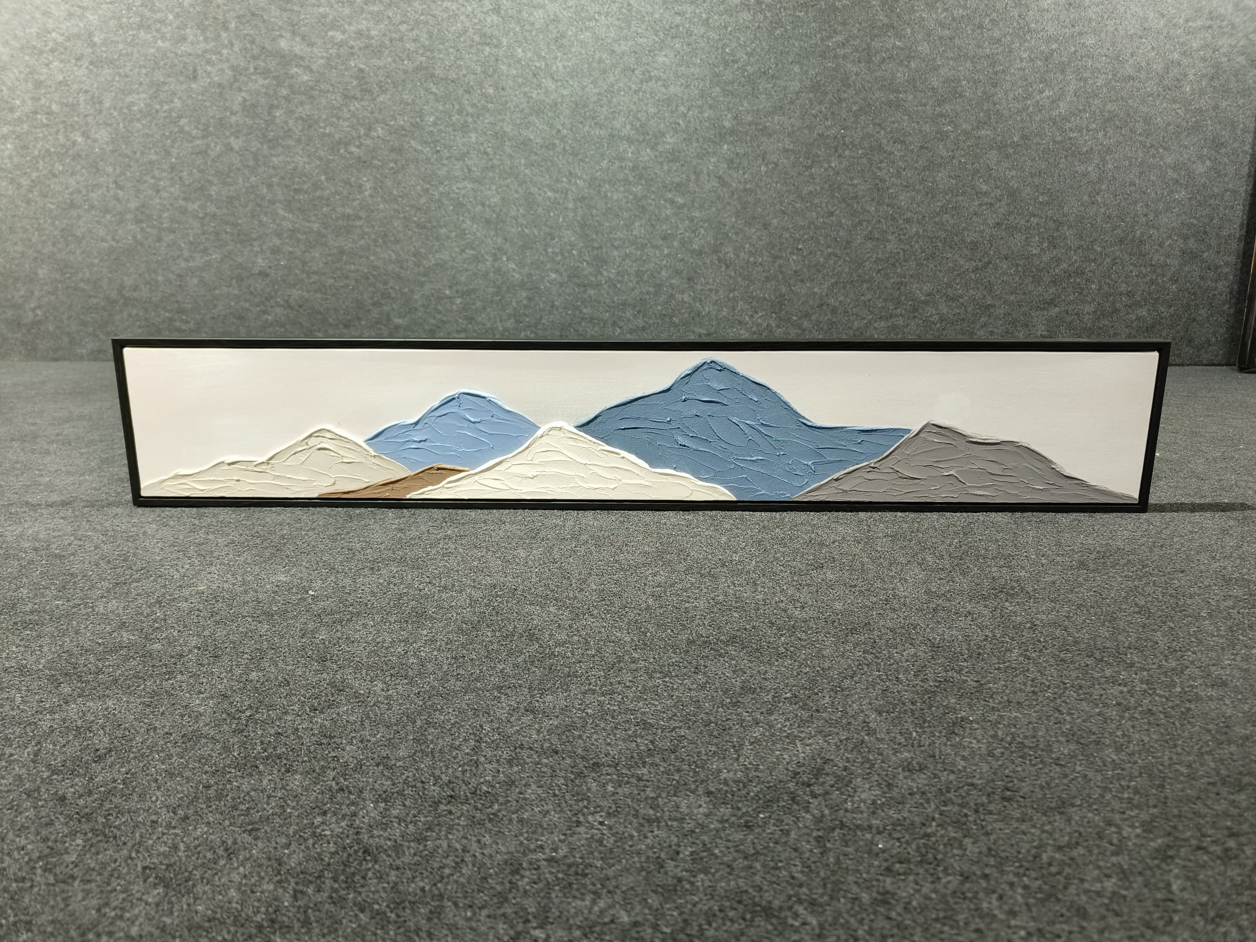 Large 3D Mountains Wall Art Abstract Landscape Handmade Painting 120*20 cm