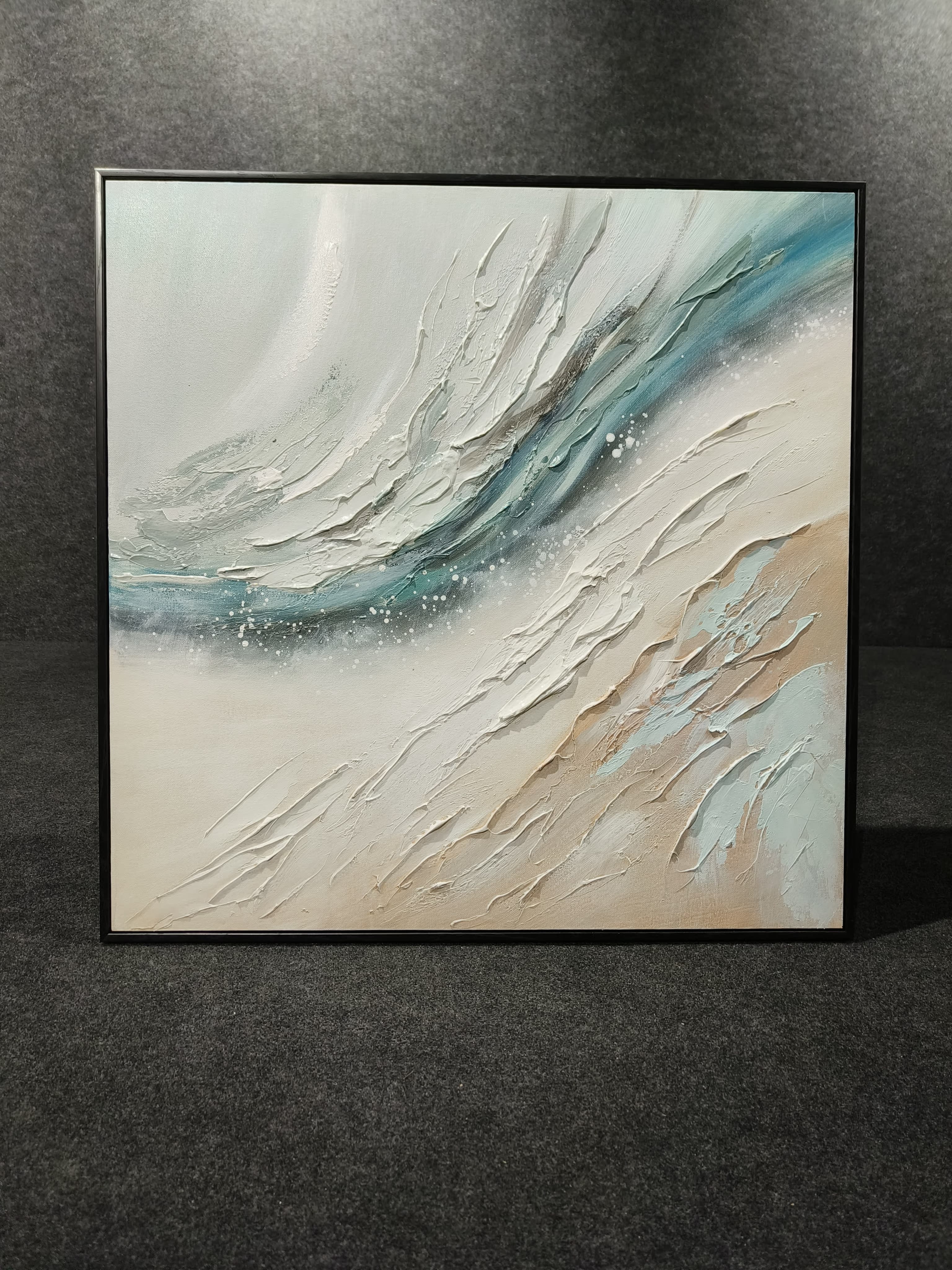 Abstract Ocean Painting Haindmade, 3D Textured Art, 80*80