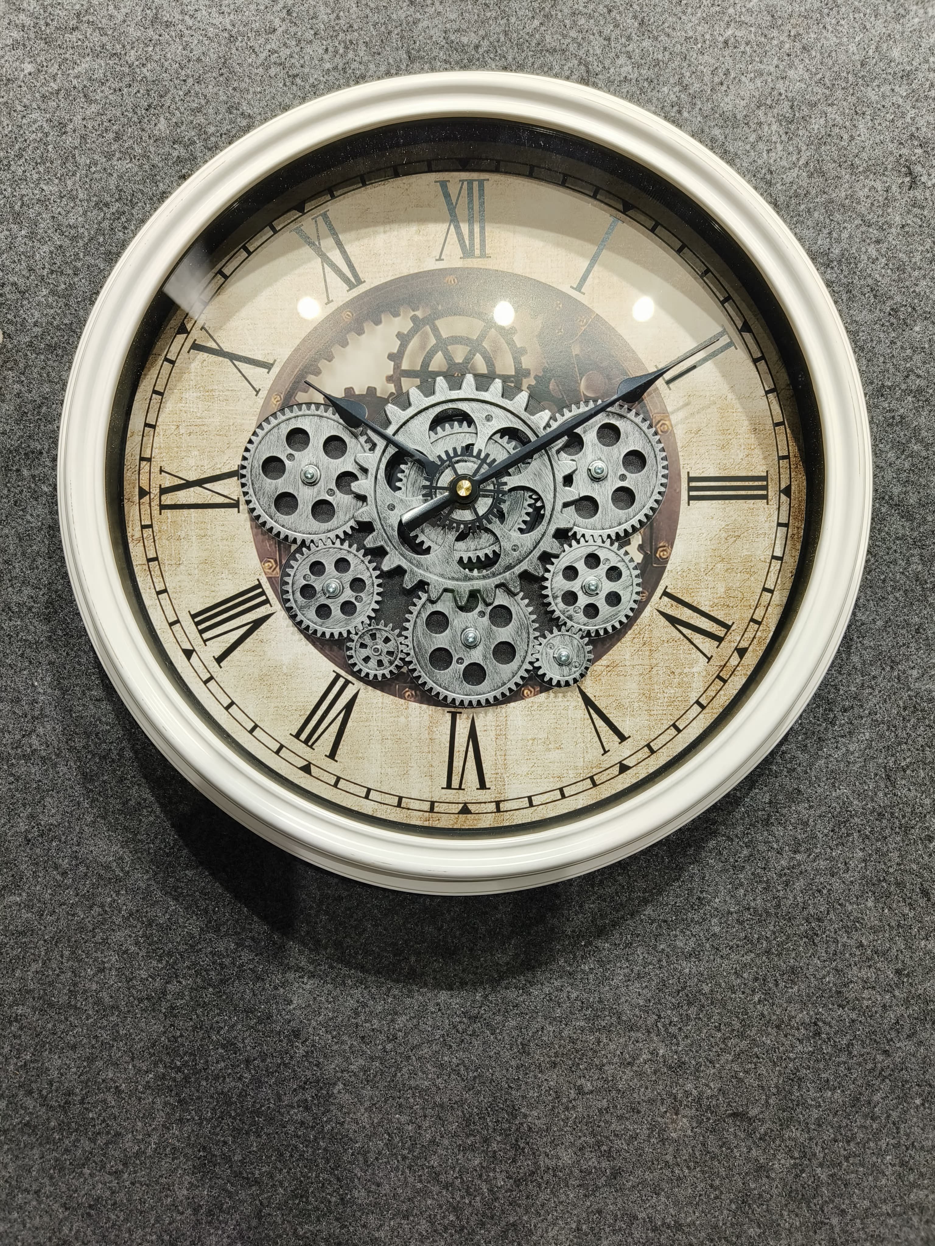 Decorative Gear Wall Clock For Living Room Bedroom  (Size 43 CM )