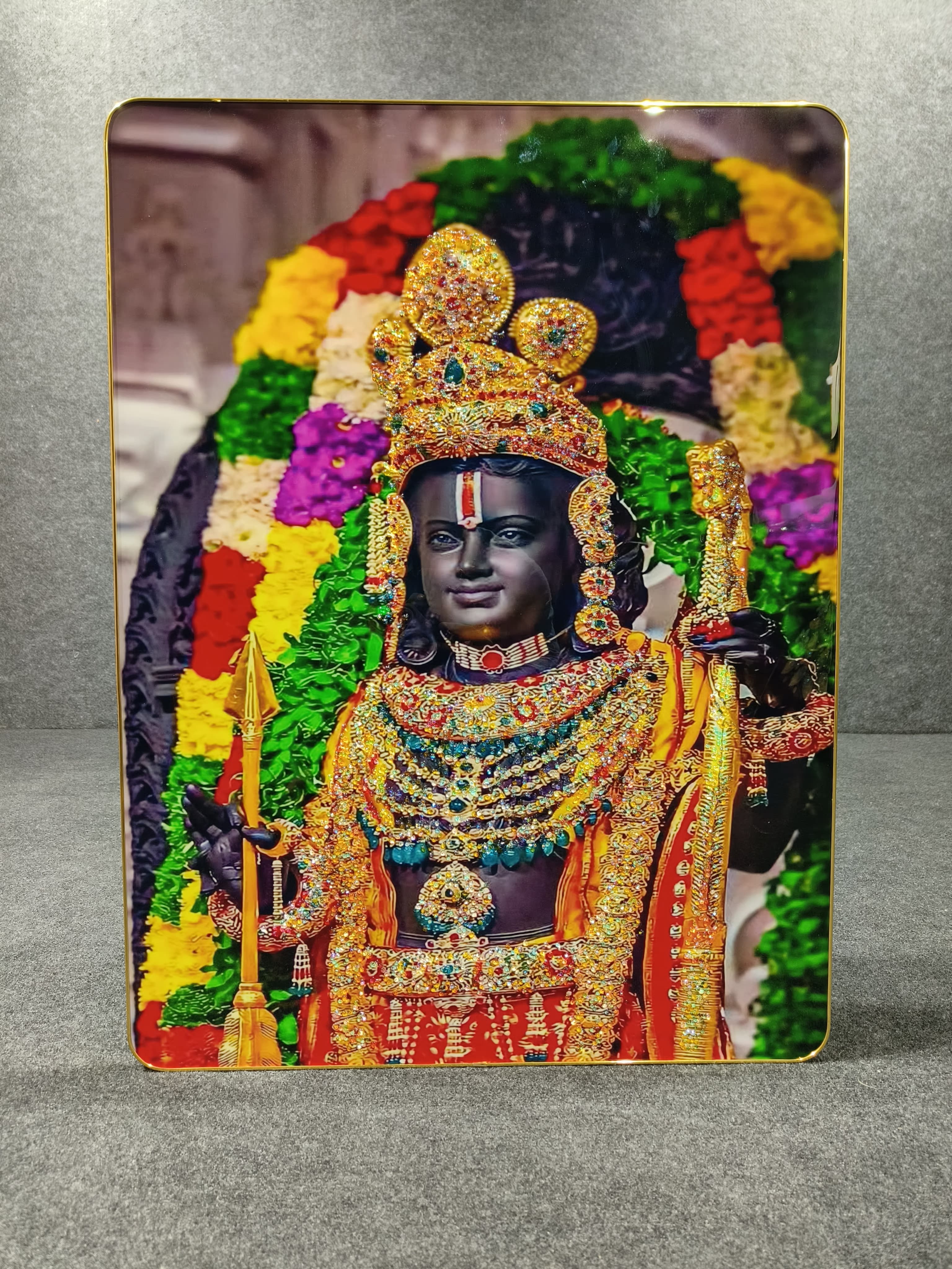 Crystal Painting of Shree Ram Lalla for Home Decor Living Room Decoration 60*80CM